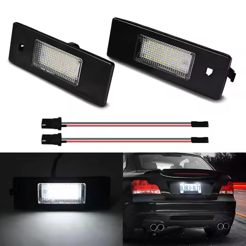 LED Rear License Plate Light CANBUS For BMW 1 6 Z Series E81 E87 E63 E64 F12 E85 E86 E89 Z4 Mini Coo