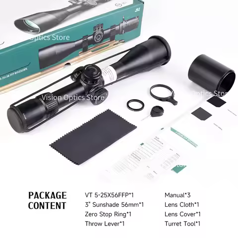 Original Optics V*RT*X 5-25X56 (FFP) Tactical Scope EBR-7C (MRAD) Reticle RifleScope 1-6X24 1-8X24 6