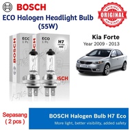 [Kia Forte] Sepasang 55W BOSCH Eco Halogen Car Headlamp Bulb 12V H7 Mentol Lampu Depan Kereta 3000K 