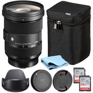 Sigma 24-70mm F2.8 Art for Sony Camera Bundle with Sony 24-70 Sigma Lens, Lens Front and Rear Caps, 