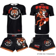 Tiger Muay Thai Shorts Para Homens E Mulheres, Treino De Boxe, Kickboxing Rashguard Jersey, Artes Marciais, MMA Fight Wear, Crianças