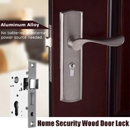 Mechanical Door Lock Set Aluminum Alloy Handle Deadbolt Latch Locks Interior Lockset Kit Door Hardware Home Office Security