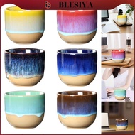 blesiya Ceramic Tea Cups Yerba Mate Teacup 150ml Cup Kung Fu Tea Cup for Latte Cappuccino Yerba Mate