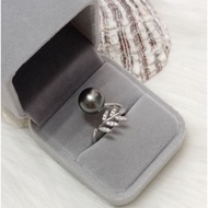 BERSERTIFIKAT CINCIN MUTIARA LAUT HITAM TAHITIAN PEARL LOMBOK CINCIN