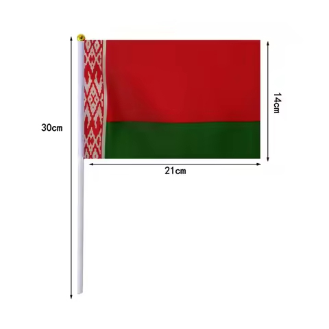 Belarus Flag 10 Pcs/lot Belarus Hand Waving Flags 14x21cm Belarus Flag Wholesale