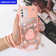 Case Samsung A03S - Softcase Slide Tali Sling - Case Hp Camera Geser Case Samsung A03S - KG01 - Casing Hp Camera Lensa Protector Case Samsung A03S