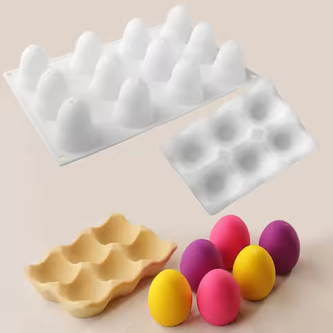 Egg or Egg Base Design Cake Mould Diy Easter Decorations Mousse Cake Molds Kitchen Silicone Molds Ea