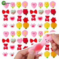 Kids Adult Decompression Fidget Toys / Children Valentine Day Party Favors / Cute Heart Bear Rose Flower Stress Relief Squeeze Toys / Valentines Day Mini Squishy Mochi Toy