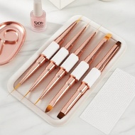 2-End White Manicure Pen for Nail Art: Precise Dots and Smooth Lines Pen Manicure Putih 2-Mata: Titi