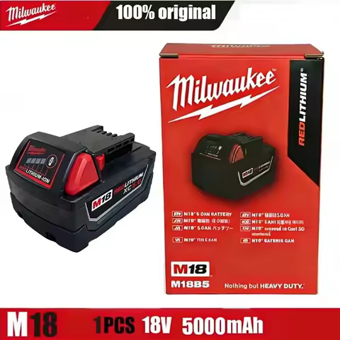Authentic Milwaukee M18 18V Fast-Charging lithium-ion rechargeable battery 5.0Ah 6.0Ah compatible M1