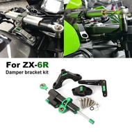  ZX 6R NEW Motorcycle Accessories Steering Damper Stabilizer & Bracket Mount Kit For Kawasaki ZX-6R
