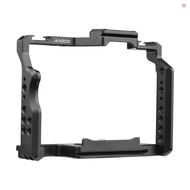 [TTMY] Andoer Camera Cage Aluminum Alloy Video Cage with Dual Cold Shoe Mounts Numerous 1/4 Inch Thr
