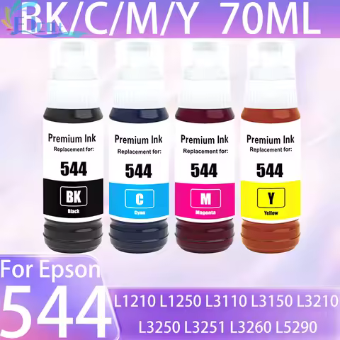 544 Dye Ink Bottle T544 544 Refill Kit Fit CISS For Epson EcoTank L1210 L1250 L3110 L3150 L3210 L325