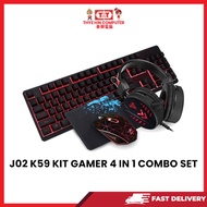 J02  K59 KIT GAMER 4 IN 1 COMBO SET