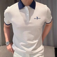 Entity High-Quality Lapel Short-Sleeved Light Luxury Top Men's POLO Trendy Business T-Shirt