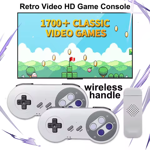 Retro Video HD Game Console SF900 5000+ Built-In Games TV Game Stick with 2 Wireless Gamepads Game C
