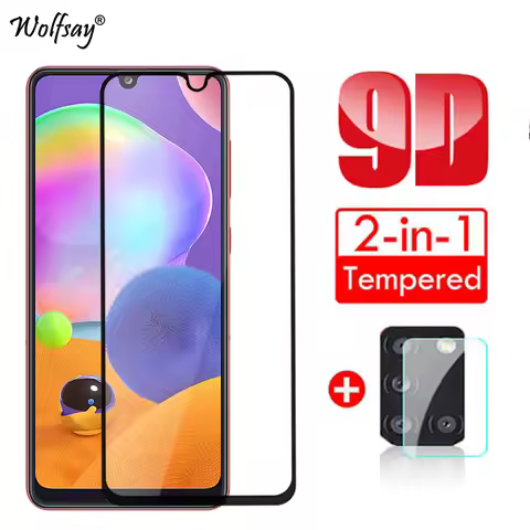 For Samsung Galaxy A31 Glass For Samsung A31 A41 A21 A51 Glass Tempered Full Glue Screen & Camera Pr
