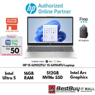 HP 15-fd1102TU/ fd1104TU | Intel Core Ultra 5 125H | 16GB RAM 512GB SSD | 15.6"FHD(1920x1080) | Intel Arc | MS Office H&amp;S 2021 | Win11 | 2Y Warranty
