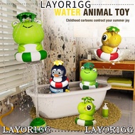 LAYOR1GG Water Toy, Cartoon Frog Dinosaur Design Sprinkler Toy, Fun Games Spray Feature Rotating Fun