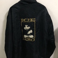 Iceberg X Mickey Black Jacket size XXL Italy Brand Jacket Used branded jacket bundle