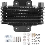 6 Row Engine Oil Cooler, Motorcycle Oil Radiator for 125-250CC Dirt Bike ATV, Aluminum Alloy Cooling