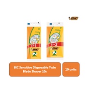 BIC Sensitive Disposable Twin Blade Shaver 10s BIC Shaver