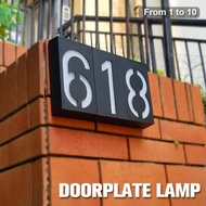 LED Solar House Number Plaque Light Garden Solar Powered Address Sign Lamp IP55 Waterproof SHOPQJC36