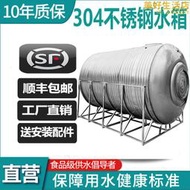 水塔304不鏽鋼水箱臥式儲水罐家用平放加厚太陽能樓頂蓄水桶