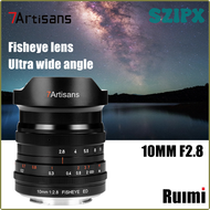 SZIPX 7artisans 10mm F2.8 Full Frame Ultra wide angle fisheye Lens for Sony E /Canon RF /NikonZ /Sigma Panasonic Leica L Mount Cameras XOIQP