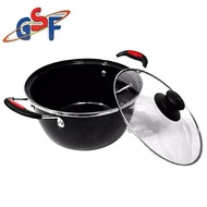 22cm enamel soup pot, Enamel boiling sauce cooking pot with non-stick glass lid 22 24 Cm long-lastin