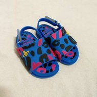 真品 Mini Melissa 和 Vivienne Westwood 聯名款寶寶藍色香香鞋 彩色豹紋防水膠鞋嬰兒幼兒涼鞋