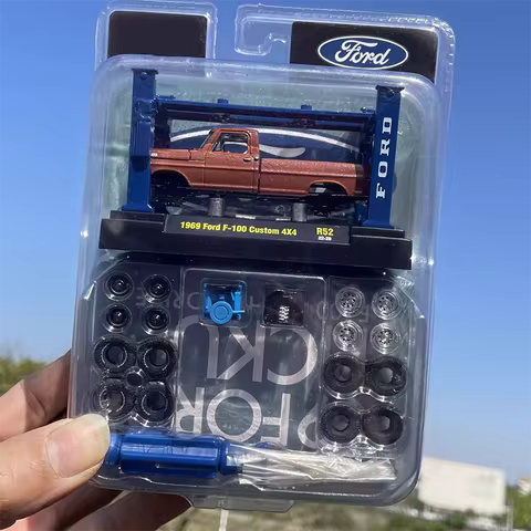 M2 1: 64 Ford F100 F-100 Custom 4X4 Pickup/1967 Dodge A100 Panel Van Alloy Car Model Classics Adult 