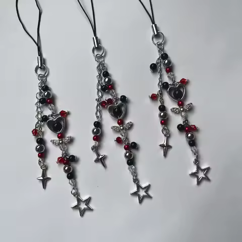 Handmade skz inspired beaded k-pop idol keychain, stary chilldren Y2K phone &bag accessories