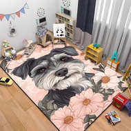 3D Dog Carpet Cartoon Dachshund Carpet Non-slip Washable Short Pile Carpet Fluffy Soft Home Outdoor 