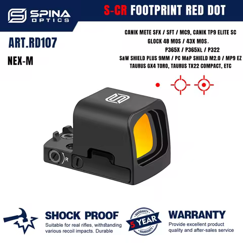 SPINA OPTICS NEX-M Multi Reticles Red Dot Sight S-CR RMSc Compact Open Reflex Sight Hellcat Pro G48/