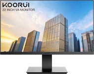 Koorui จอภาพคอมพิวเตอร์22นิ้ว, จอแสดงผลเดสก์ท็อป FHD 1080P, กรอบบางพิเศษ75Hz/การดูแลดวงตา/เอียงตามหล