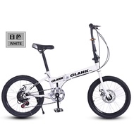 New Installation-Free Adult Folding Bicycle Male and Female Middle School Students20Inch Portable Disc Brake Variable Speed Bicycle