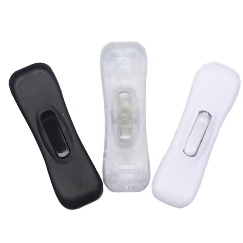 1PCS White Transparent Black 250v 125v 2A 304 LED power cable switch halfway rocker on off push butt