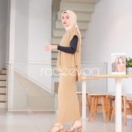 VEST TALI ANDIN PLUS ROK KNIT SPAN RAJUT SETELAN OOTD RAJUT VEST DAN ROK RAJUT // One set ROMPI + Ro