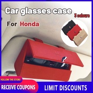 High quality Car glasses case suede environmental protection material sun glasses holder box car visor multi functional sunglasses holder Car dedicated For Honda Civic City CR-V Jazz Accord Odyssey Brio Mobilio Fit HR-V Pilot Shuttle Legend CR-Z CRX Freed