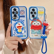 Luxury Cute Cartoon Doraemon Frog Loopy with Hand Strap Huawei Honor 200 Pro Phone Case for Honor 20