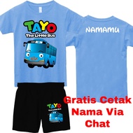 Tayo T-shirts for Children 1 2 3 4 5 6 Years Old with Name Design