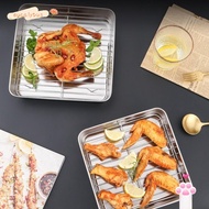 EUCALYTUSMY Baking Pan, Bakeware Tools Rectangle BBQ Tray,  304 Stainless Steel Non-stick Cooling Ra