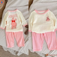 (0-5Yrs)Kid Terno Pajamas Forkids Girl Baby T-Shirt Suit Children Cotton Short-sleeved Top+ Pants Sa