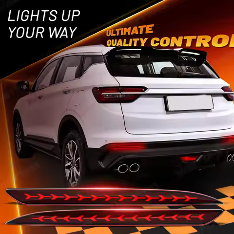 LED Rear Bumper Reflector Light For Geely Coolray Proton X50 2018-2021 Car Dynamic Turn Signal Rear 