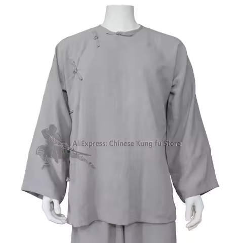 Old Style Chinese Kung Fu Wing Chun Jacket Wushu Tai Chi Top Martial Arts Shirt Qigong Meditation Cl