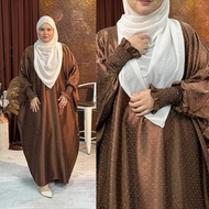AVILUXE SEDRA ABAYA FREE SIZE FIT TILL 3XL KAIN SEJUK SANTURINI JACQUARD BREASTFEEDING FRIENDLY ELEG