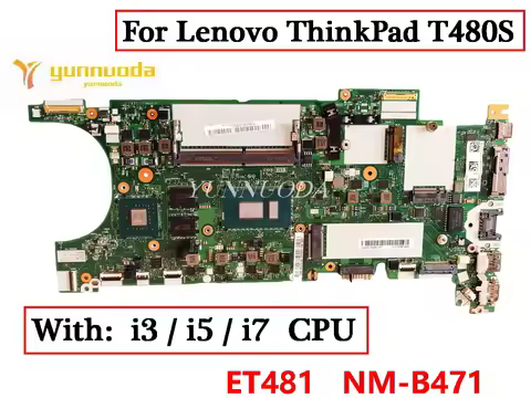 ET481 NM-B471 For Lenovo ThinkPad T480S Laptop Motherboard With i3 i5 i7 7th8th CPU 8G RAM MX150 2G 