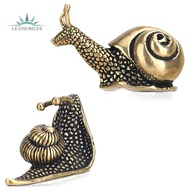 2Pcs Snail Decor Figurine Brass Snail Solid Snail Ornaments with Decor Effect the Meaning of the Sna