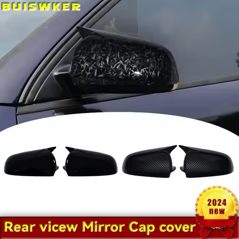 Carbon Look and Bright Black Rearview Mirror Case Side Mirror Shell For Audi A3 S3 8P 05-08 A4 S4 B6